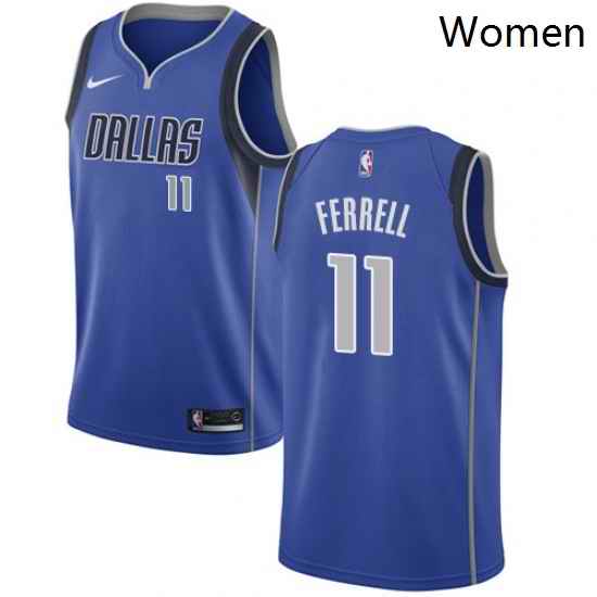 Womens Nike Dallas Mavericks 11 Yogi Ferrell Swingman Royal Blue Road NBA Jersey Icon Edition